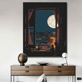 Painting by numbers: Cat under the starry sky